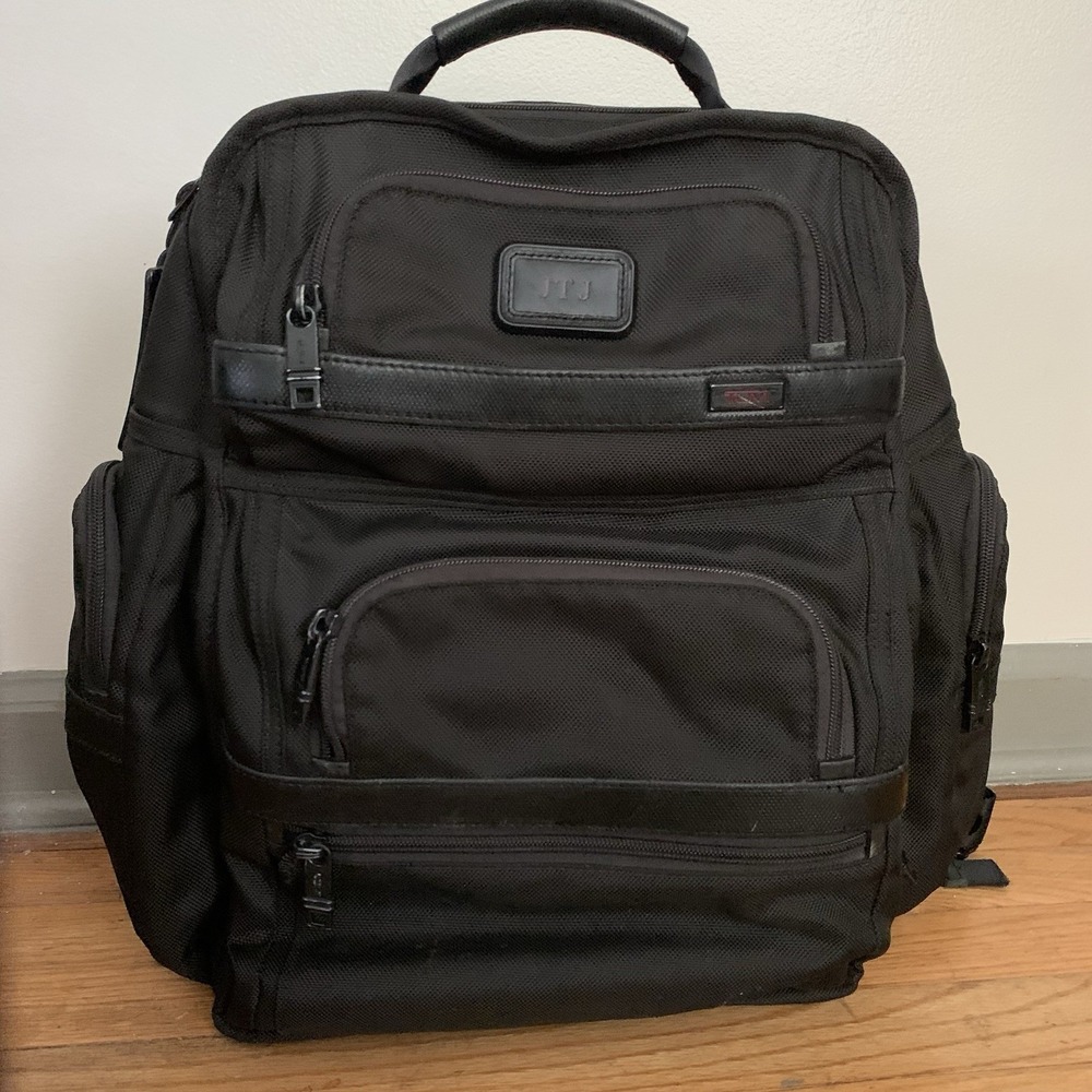 Tumi Alpha II T-Pass Checkpoint Friendly Black Backpack Laptop Compartment